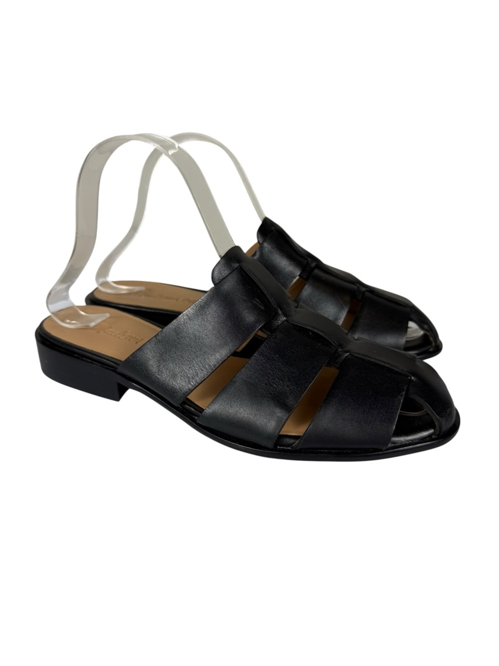 Madewell The Dixson Fisherman Slip On Mule Black Leather Sz 6.5
